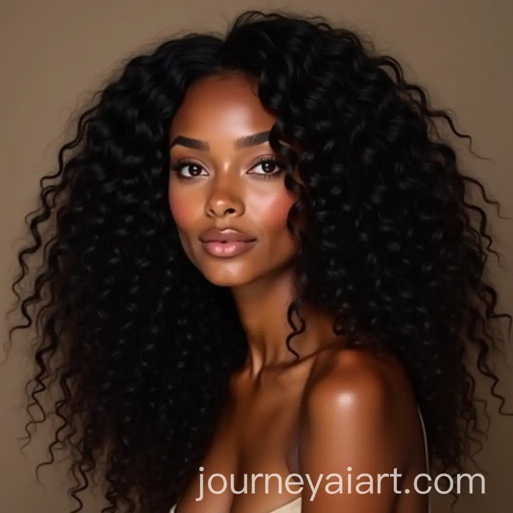 SevenMonth-PregnantAI-Image-Prompt-Expansion-Young-Woman-with-Curly-Hair-and-Dark-Skin