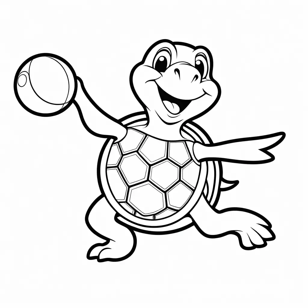 Cartoon-Turtle-Bowling-Coloring-Page-for-Kids