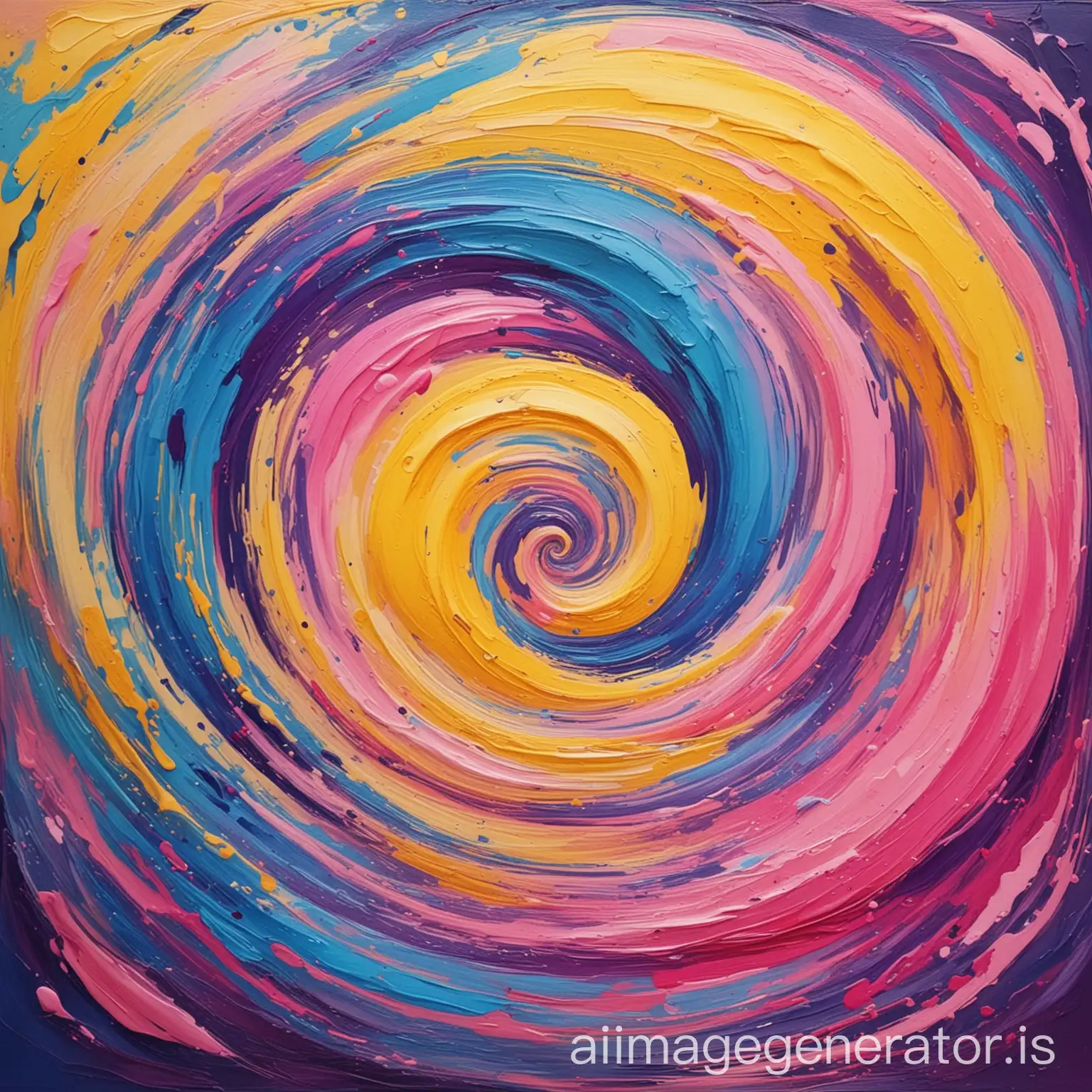 create abstract art swirl yellow blue pink violet