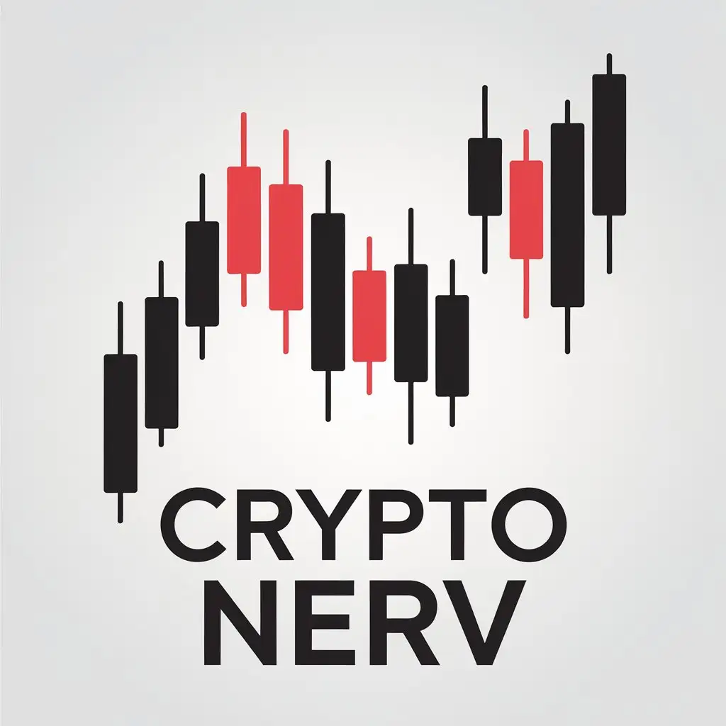 a vector logo design,with the text "Crypto NERV", main symbol:Japanese candlestick trading,complex,be used in Finance industry,clear background