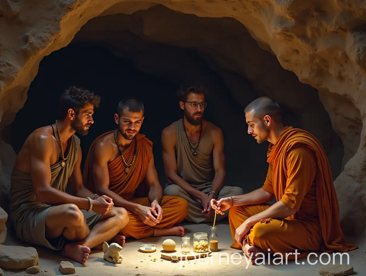 Ancient-Indian-StudentsAI-Art-Prompt-Expansion-Learning-Medicine-with-Monk-Teacher-in-Cave-Setting