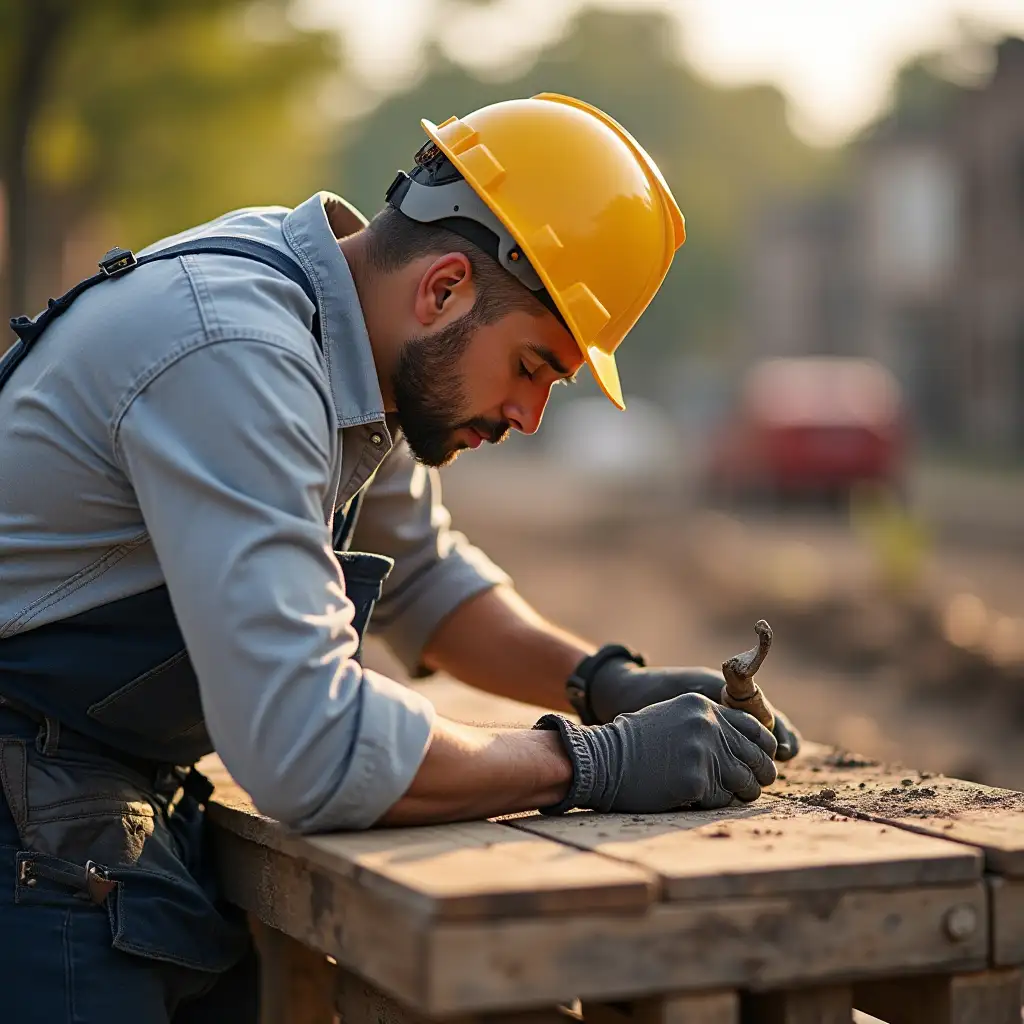 create image for international labor day with labor doing hard work