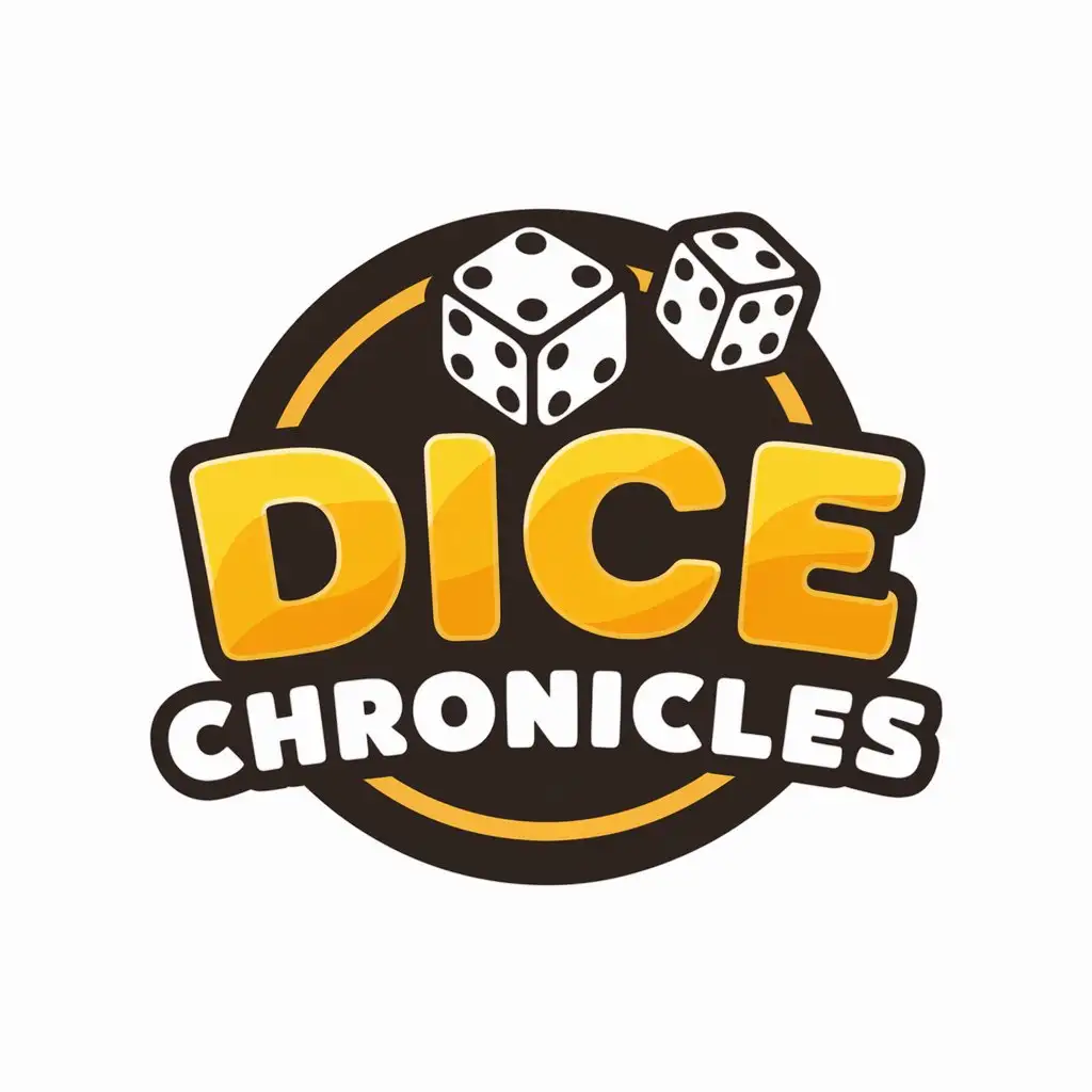 LOGO Design for Dice Chronicles Graffiti Style with Bright Colors and Cartoon Dice