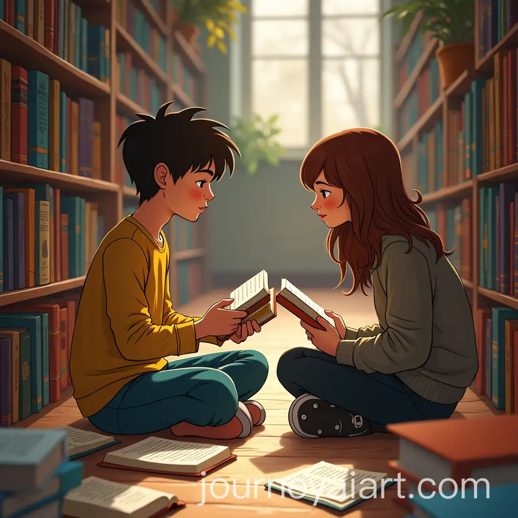 Siblings-Bonding-Over-Literature-in-a-Cozy-Bookstore