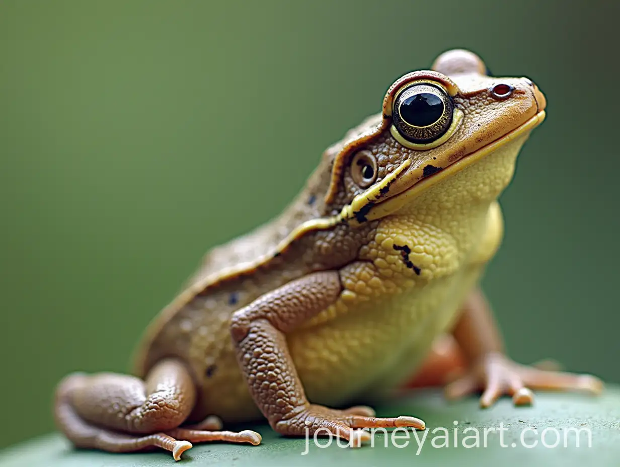 Realistic-Frog-Sitting-on-a-Lily-Pad-in-a-Serene-Pond