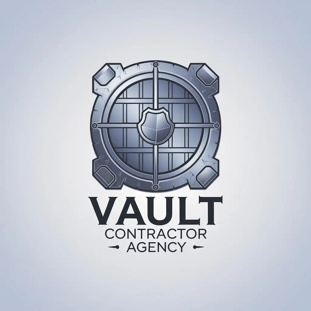 LOGO Design for Vault Contractor Agency Modern Vault Roofing Elements with Bold Typography and Trustworthy Color Scheme