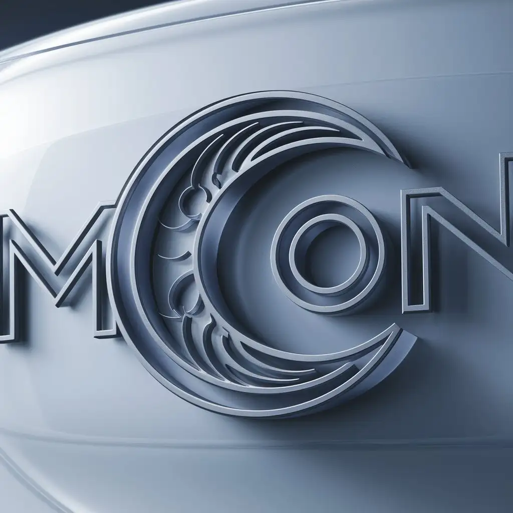 a logo design,with the text "Moon", main symbol:Luna,complex,be used in Technology industry,clear background