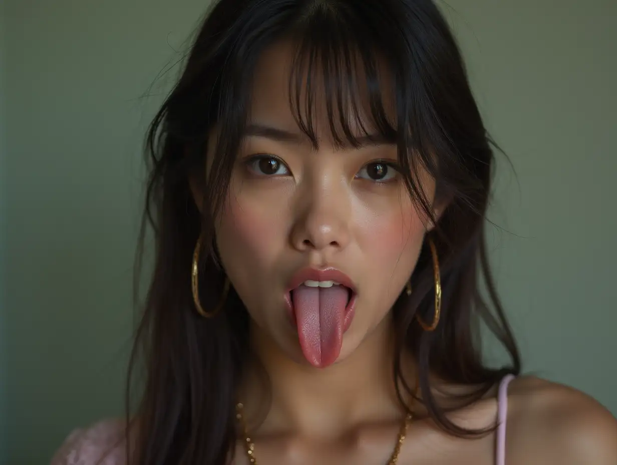 Girl-Kuntilanak-with-Long-Tongue-and-No-Lips-in-a-Dark-Setting