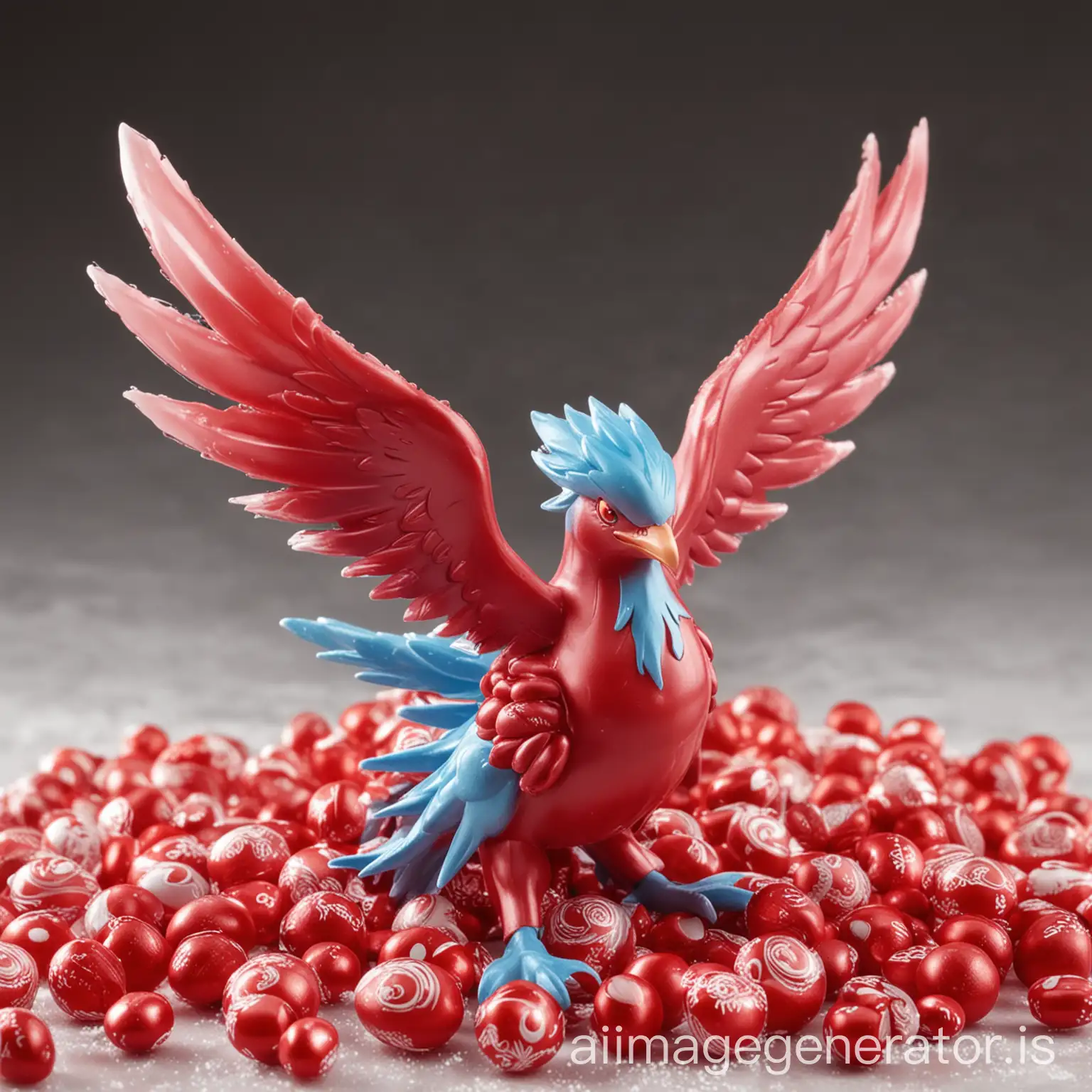 Articuno-Pokmon-in-Red-Candy-Theme