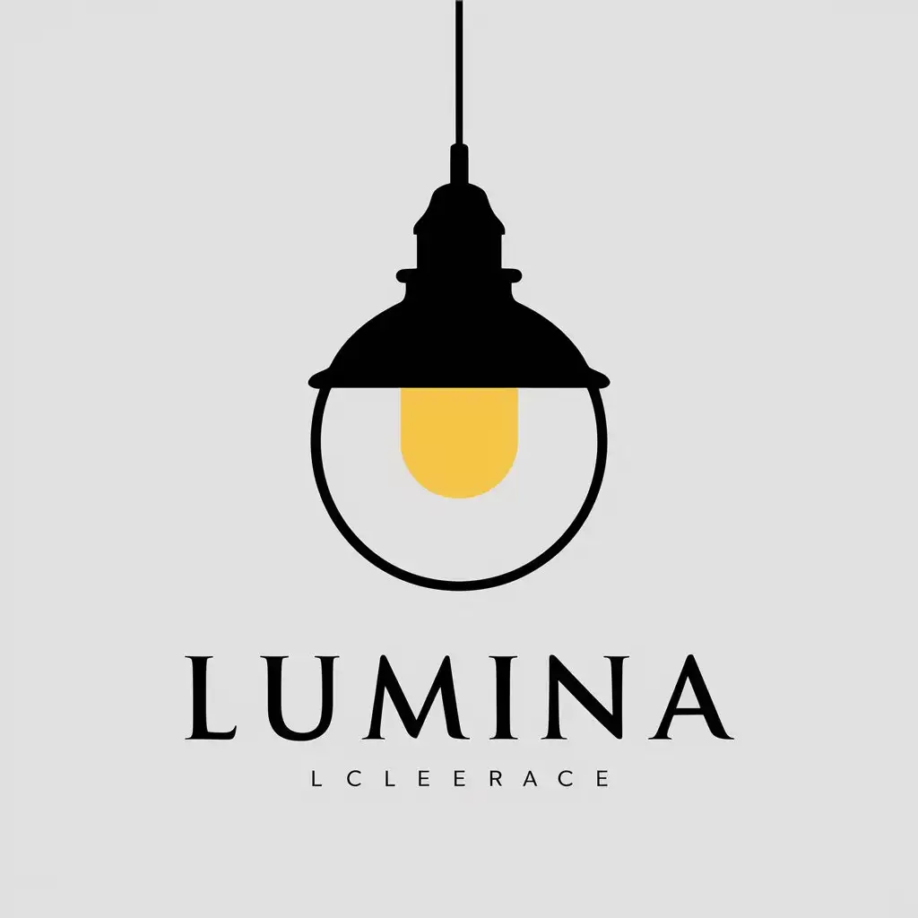 a vector logo design,with the text "Lumina", main symbol:pendant light,Moderate,clear background