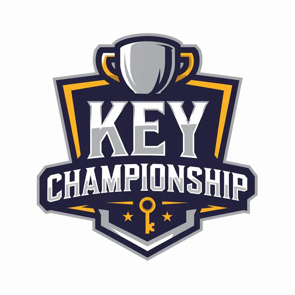 LOGO Design for KEY CHAMPIONSHIP Cup and Key Symbol with Modern Internet Industry Theme