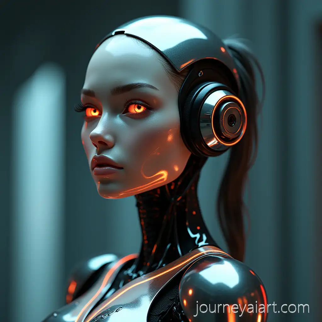 FuturHumanoid-robot-woman-conceptistic-Humanoid-Robot-Woman-in-Cyberpunk-Armor-with-Neon-Accents