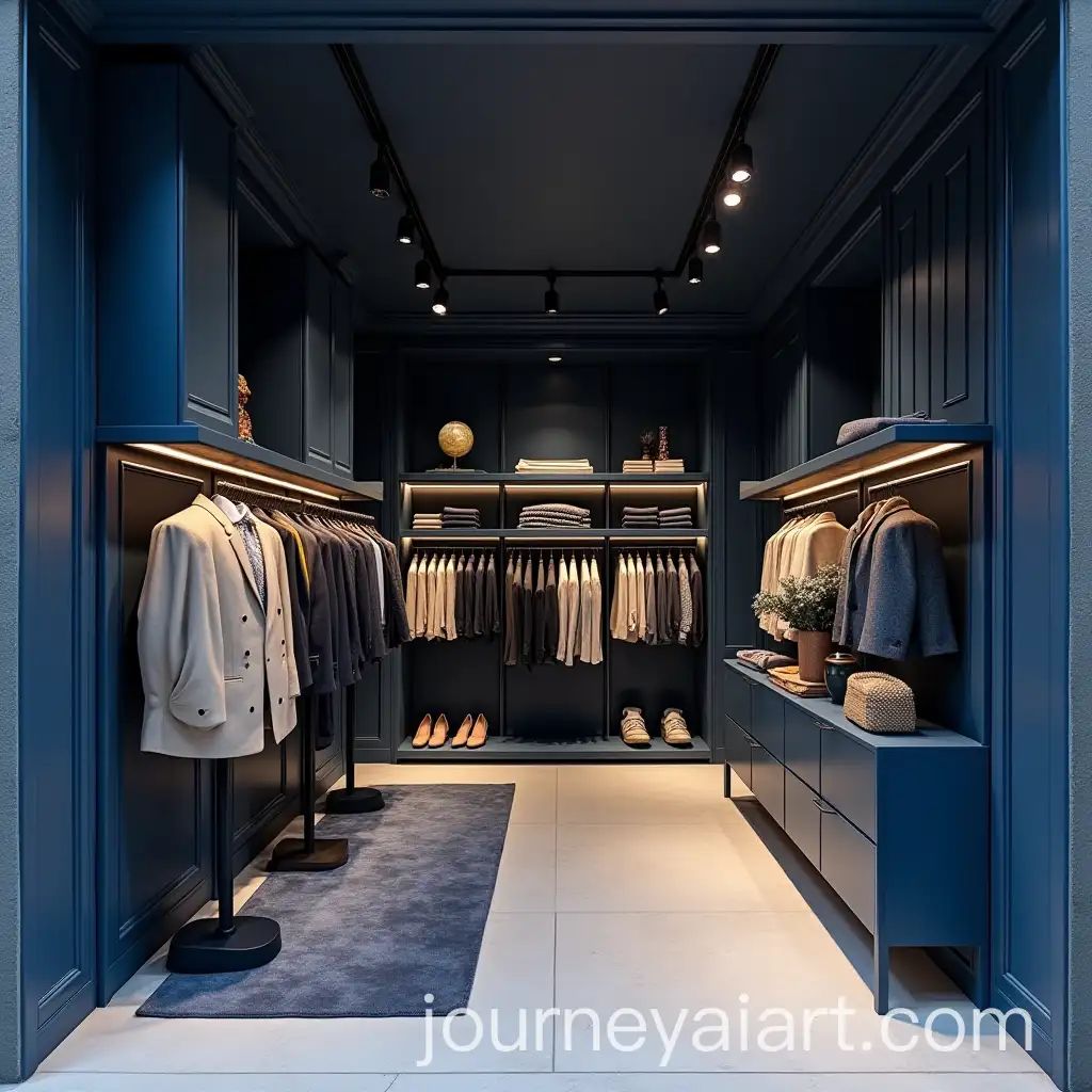 Italian-Fashion-Store-Interior-with-Dark-Blue-Accents