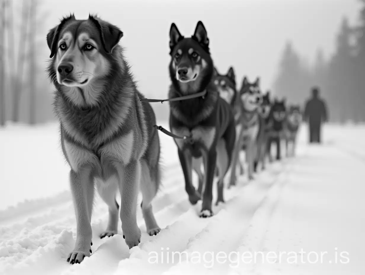 After being taken to northern North America, the big dog Buck, half Scottish shepherd and half St. Bernard, was used as a sled dog that delivers mail. In front of him, there was Spitz, a husky who was also his rival. Buck was between the dog team and the sled. At first, he had difficulty with this work, but he got used to it and eventually took Spitz's place after beating him in a fight to the death. Finally, they arrived at Dawson for a long week of rest.