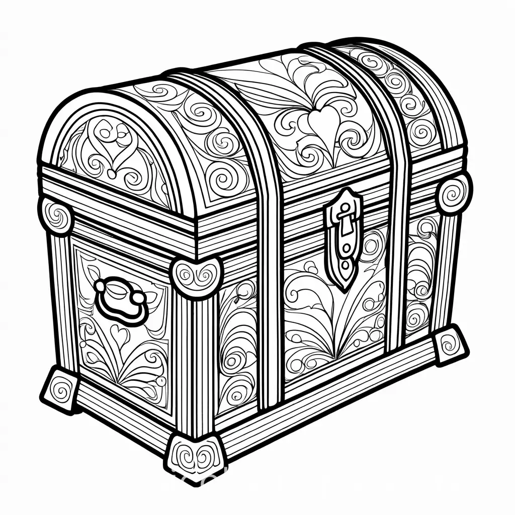 Coloring-Page-Treasure-Chest-with-Command-Scrolls