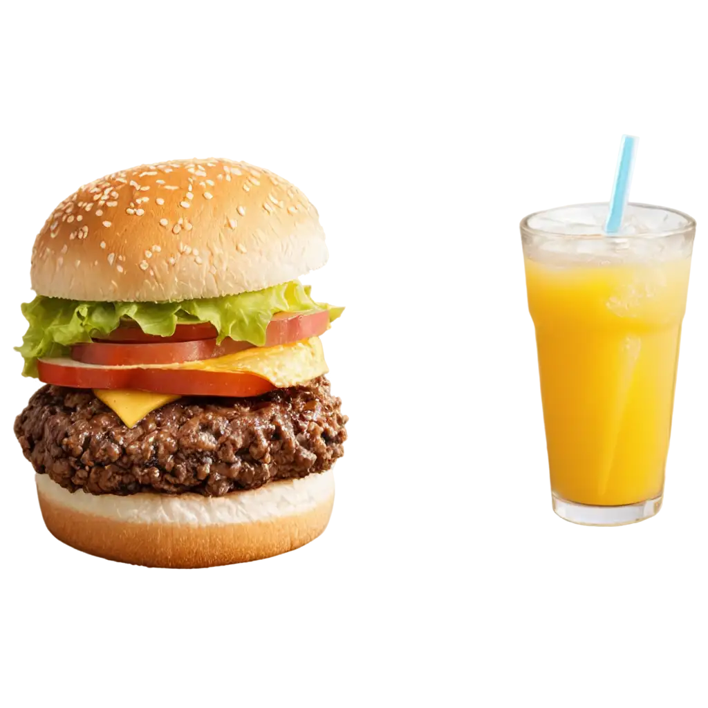 Beef-Burger-with-Cold-Drink-PNG-Image-for-Restaurant-Menus-Food-Blogs-More