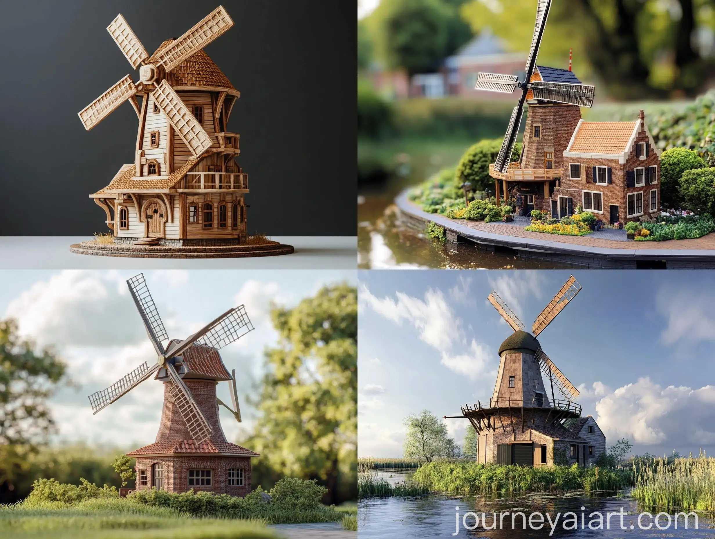 Traditional-Dutch-Windmill-Building-with-Storage