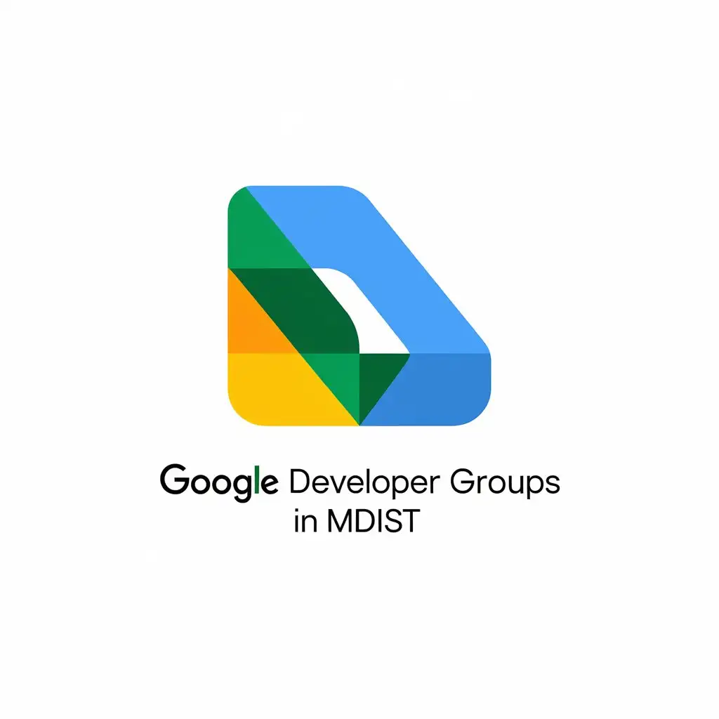 LOGO Design for Google Developer Groups IN MDIST Vector Logo with Google Developer Symbol and Education Industry Theme