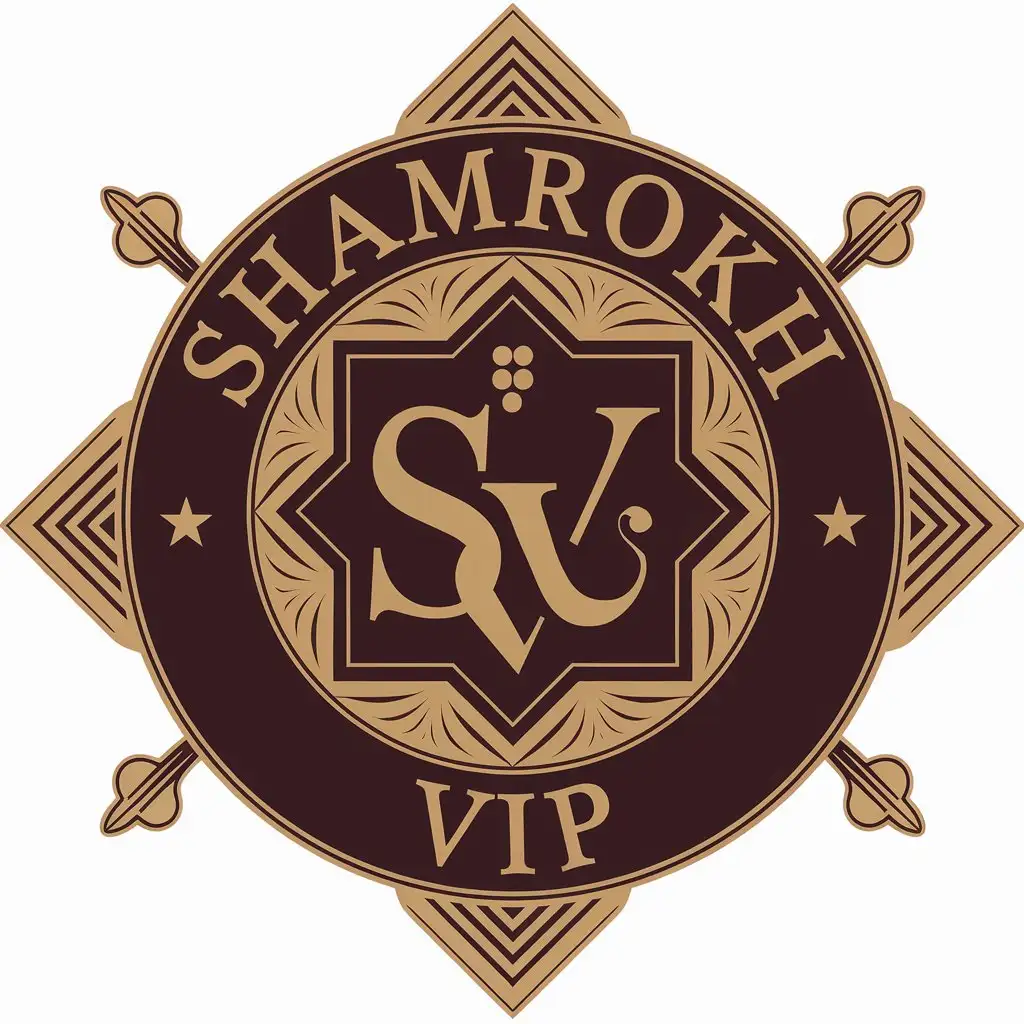 a vector logo design,with the text "SHAMROKH VIP", main symbol:S&V,Moderate,be used in Others industry,clear background