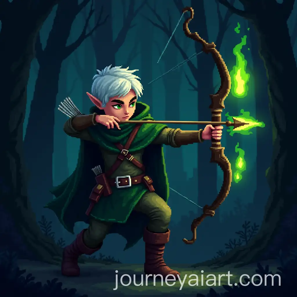 Young-Elven-Ranger-with-Glowing-Arrow-in-Night-Forest