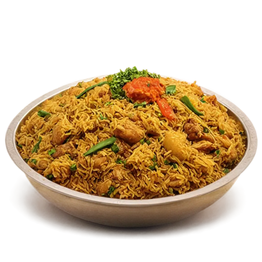 Delicious-Biriyani-with-Plate-PNG-HighQuality-Transparent-Image-for-Food-Lovers