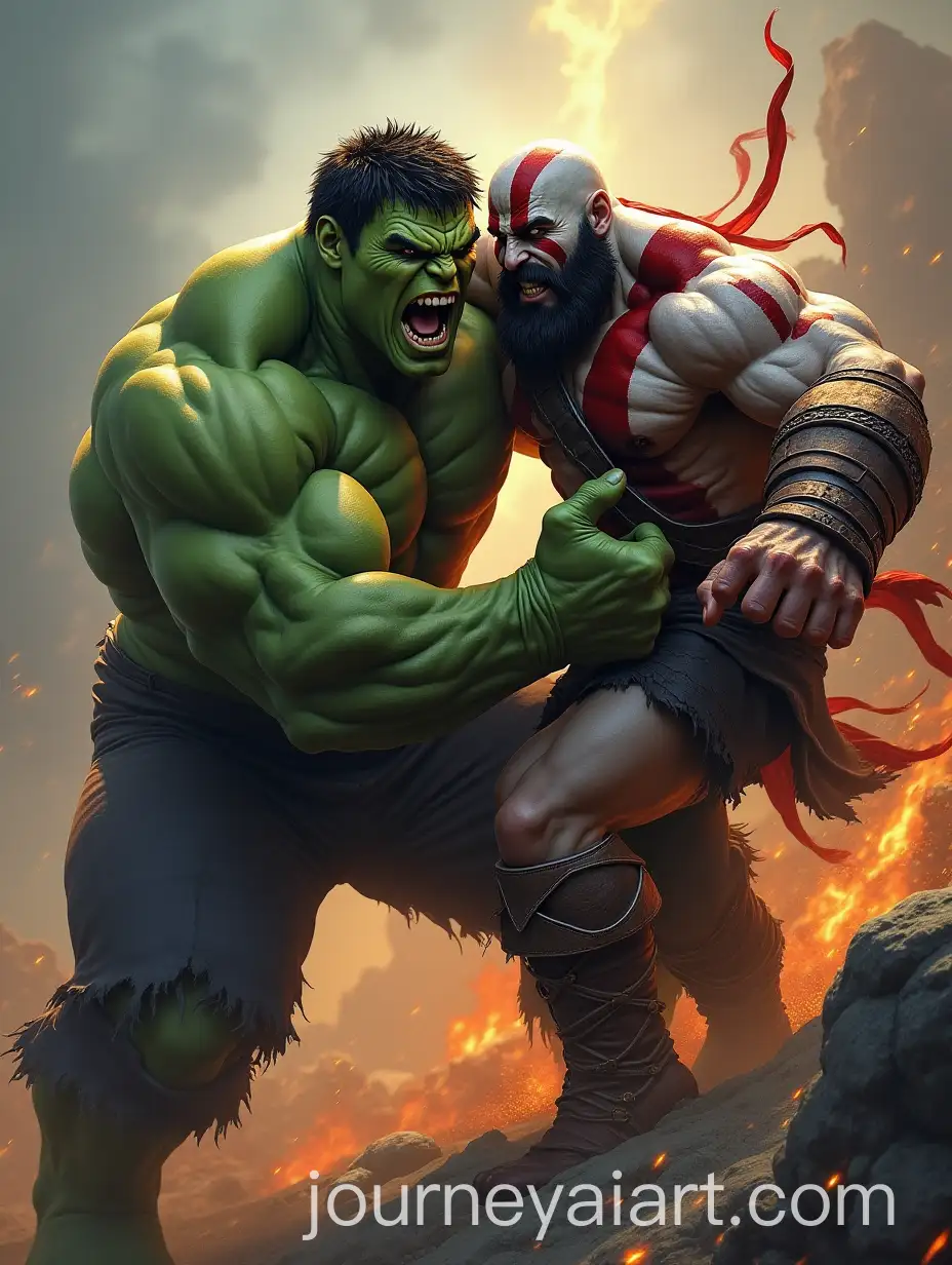 Epic-Battle-Between-Hulk-and-God-of-War-in-Dynamic-Action