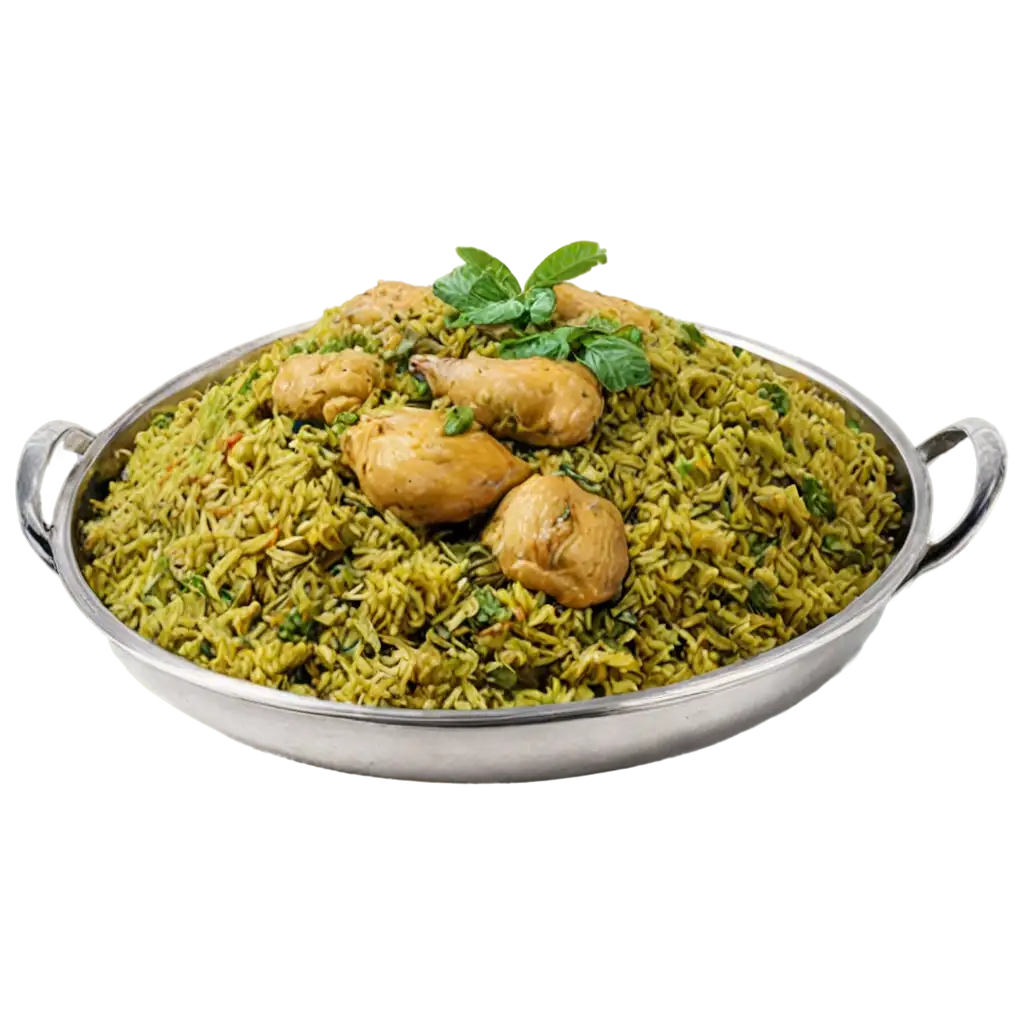 green chicken biryani