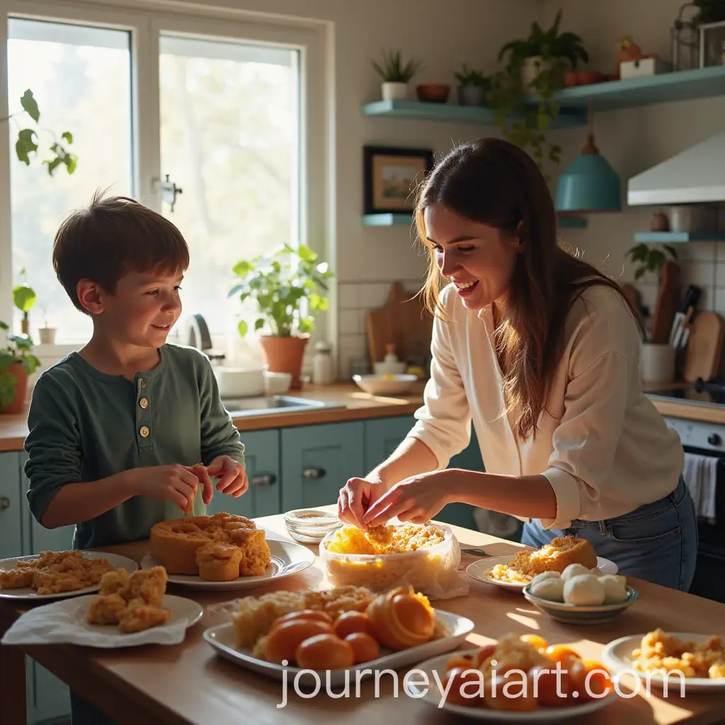 Busy-Morning-Routine-Packing-Lunch-for-Family-and-Getting-Ready-for-Work