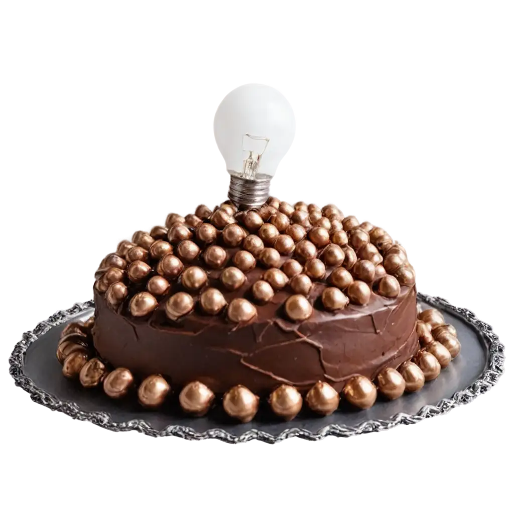 Cake-Made-of-Light-Bulbs-PNG-Unique-and-Creative-Image-for-Digital-Design