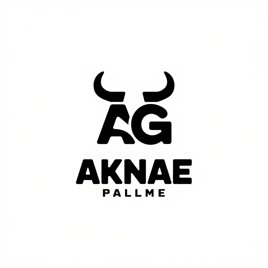 LOGO Design for AG Bull Horns Symbol with Moderate Style for Restaurant Industry