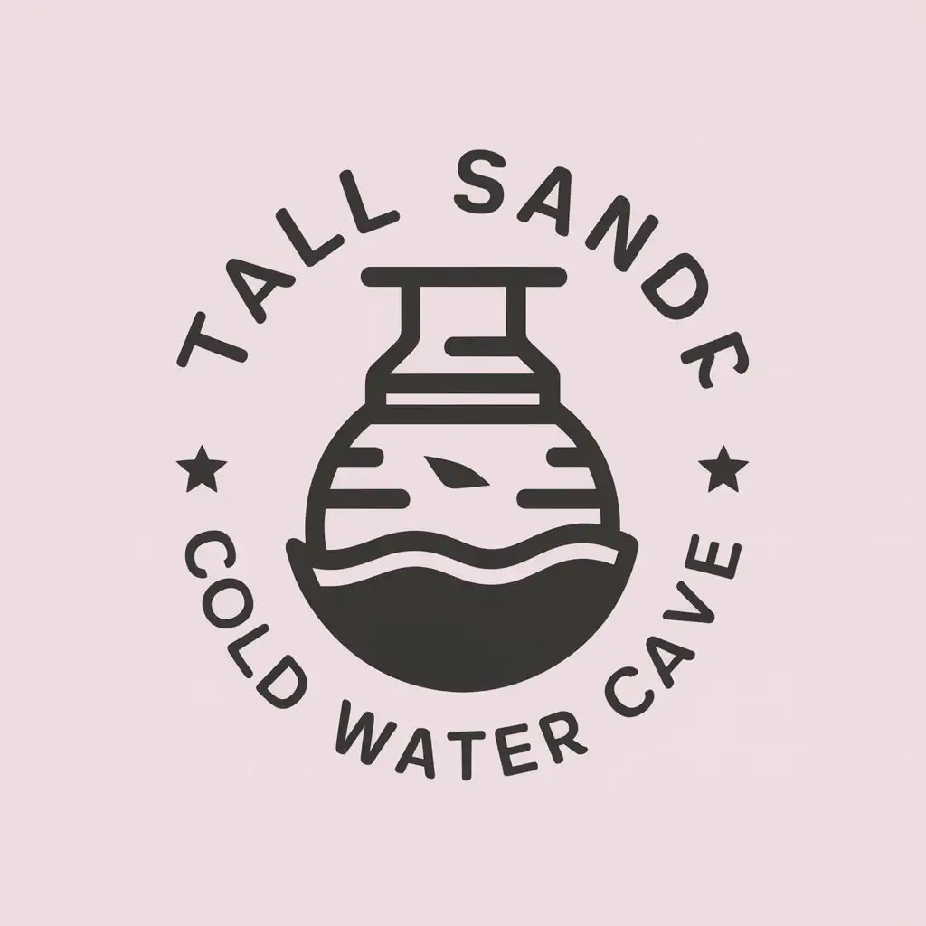 a vector logo design,with the text "Tall sand cold water cave", main symbol:kiln,Moderate,clear background