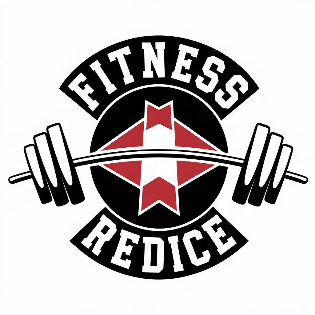 LOGO Design for Fitness Redice Weightlifting Barbell Theme for Sports Fitness Industry