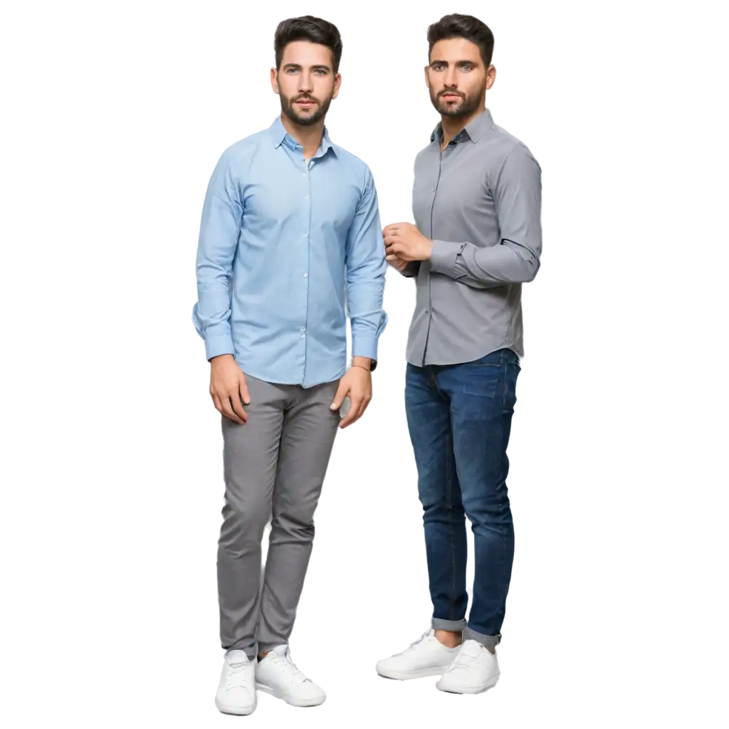 Stylish-Sky-Blue-Full-Sleeve-Shirt-for-Men-HighQuality-PNG-Image