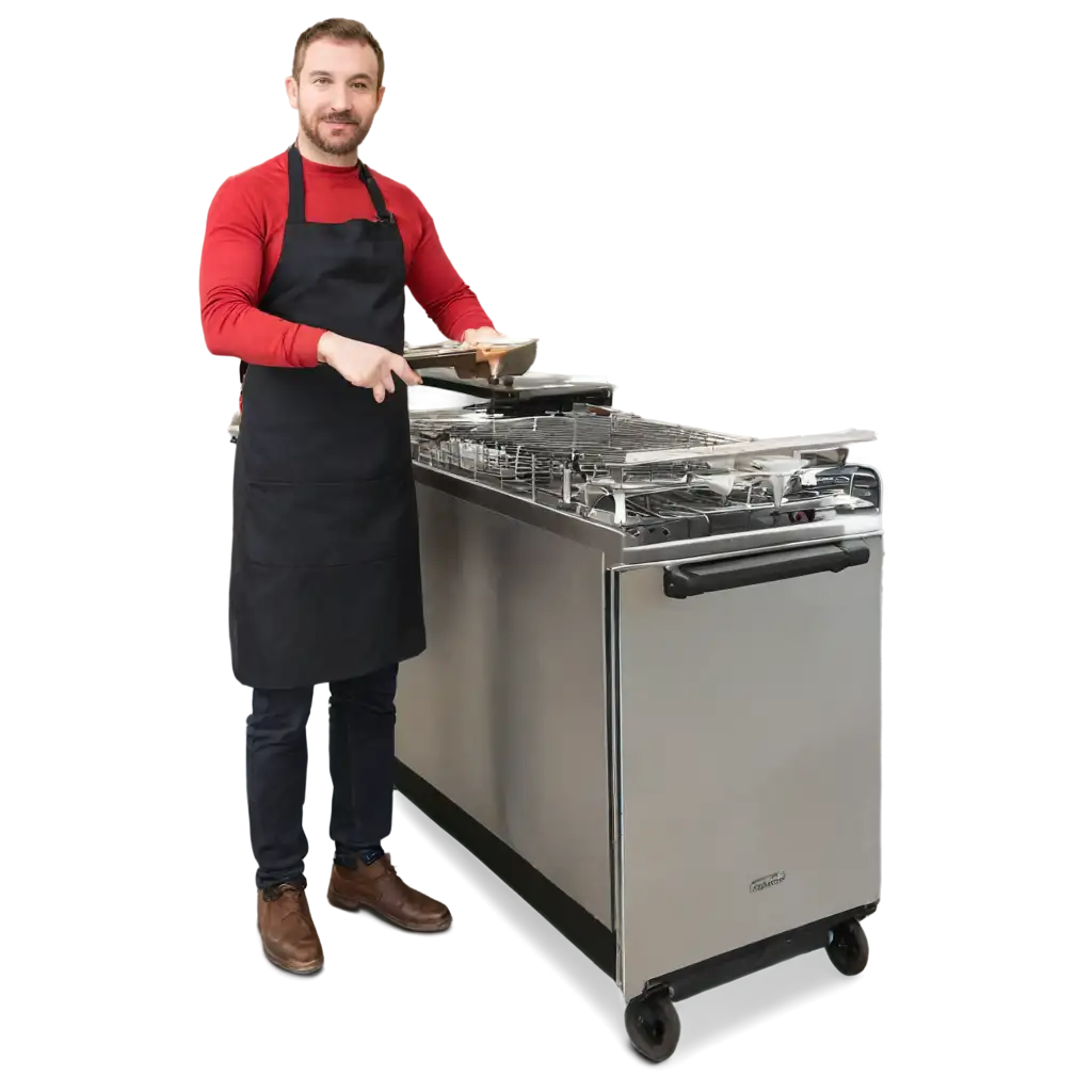 A man selling catering equipment.