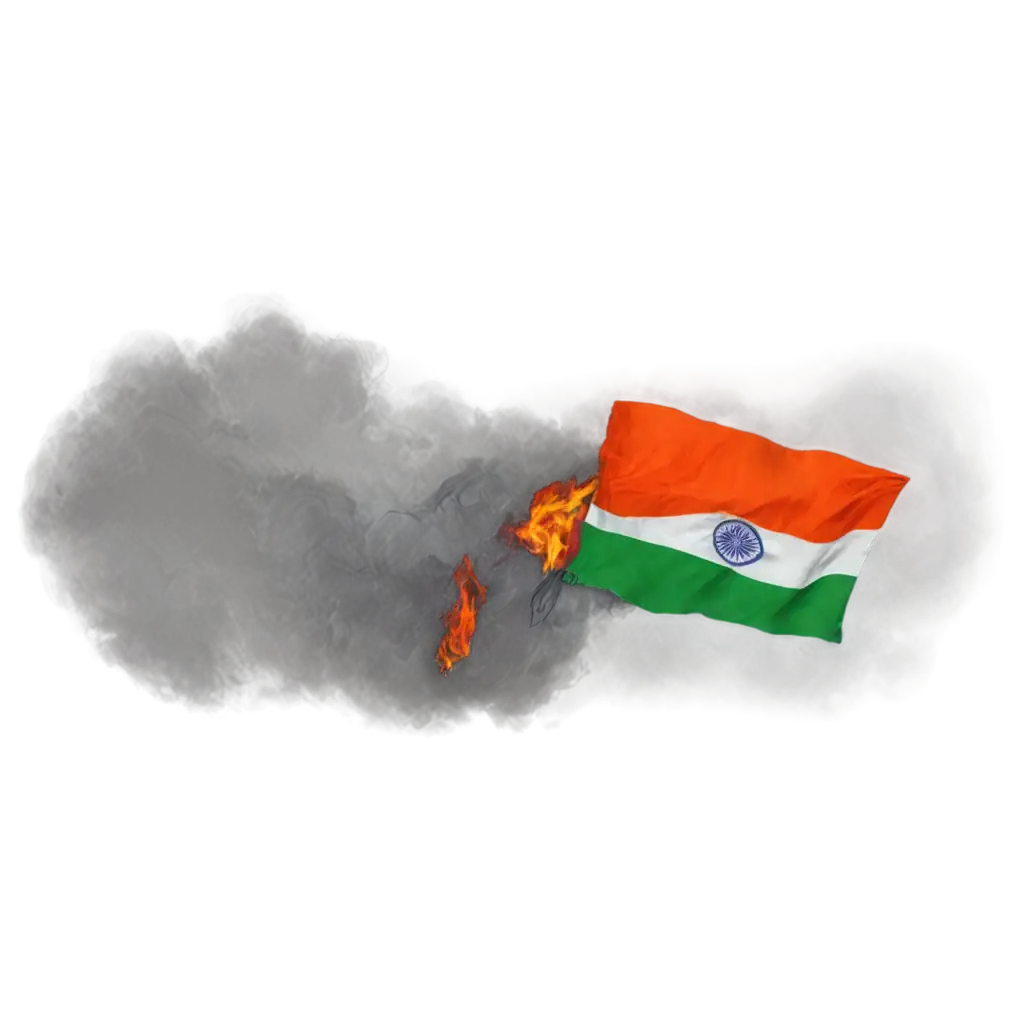 Smoky-Style-Indian-Flag-PNG-HighQuality-Distinctive-Visual-Representation