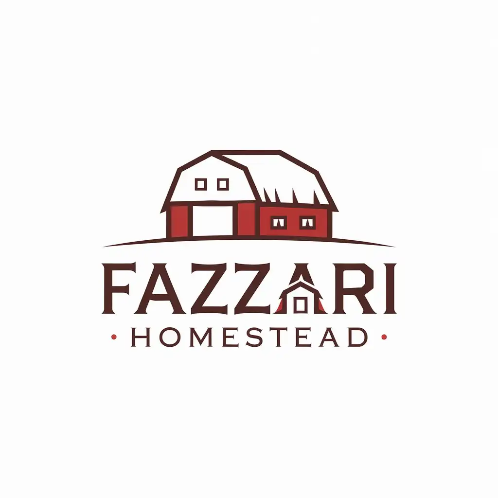 LOGO Design for Fazzari Homestead Barn Symbol with Moderate Clear Background