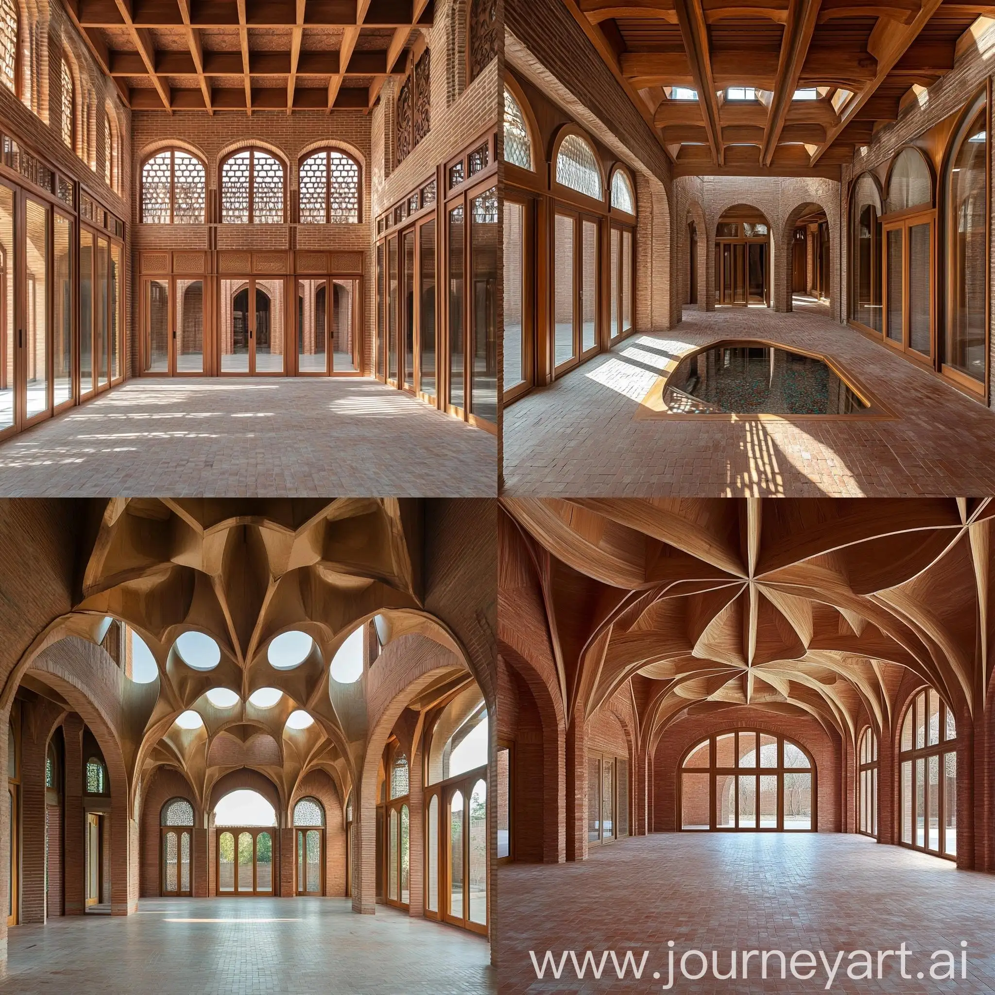 Modern-Mosque-Architecture-with-Wood-Glass-and-Red-Brick