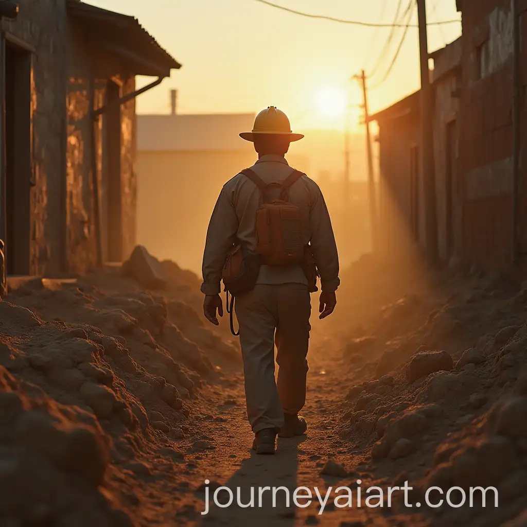 Miner-Returning-Home-After-Grueling-Day-in-the-Sun-and-Dust