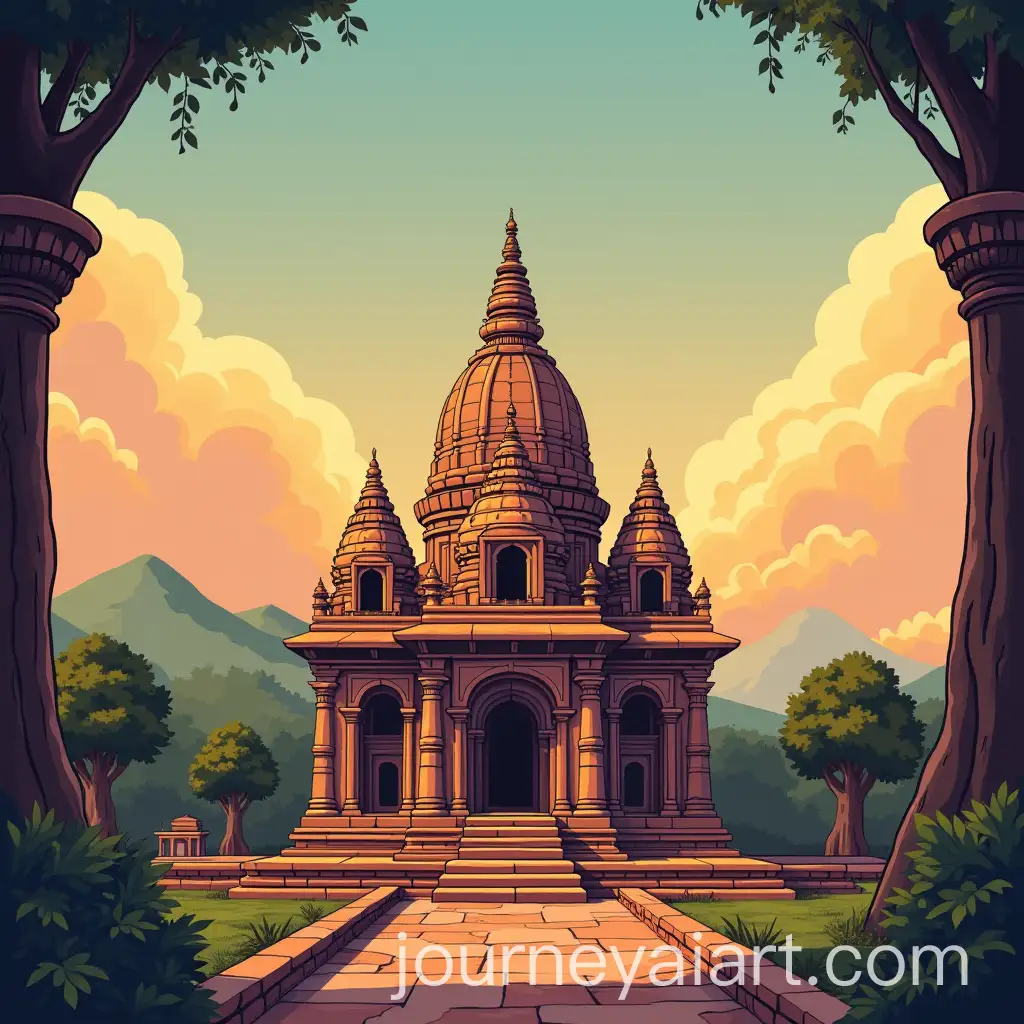 Cosmo-Travels-A4-Banner-Featuring-Ram-Mandir-of-AyodhyaAI-Art-Prompt-Expansion-with-Stylized-Font