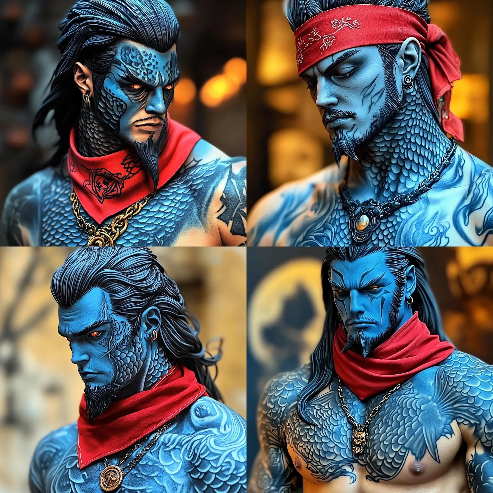 Fisherman-with-Red-Bandanna-and-Fishlike-Gills-Tattoo