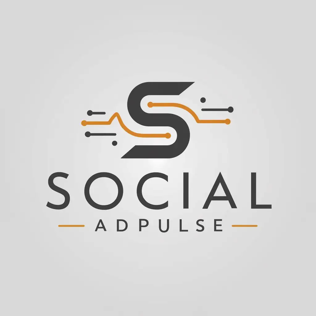 LOGO Design for Social Adpulse Sleek Professional with Pulse Line Digital Connections