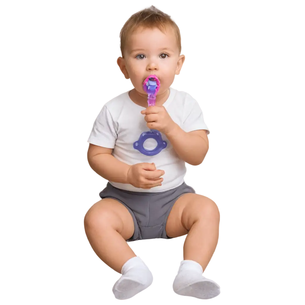 Happy-Baby-Sits-and-Sucks-a-Pacifier-PNG-Image-for-Baby-Product-Designs-and-More