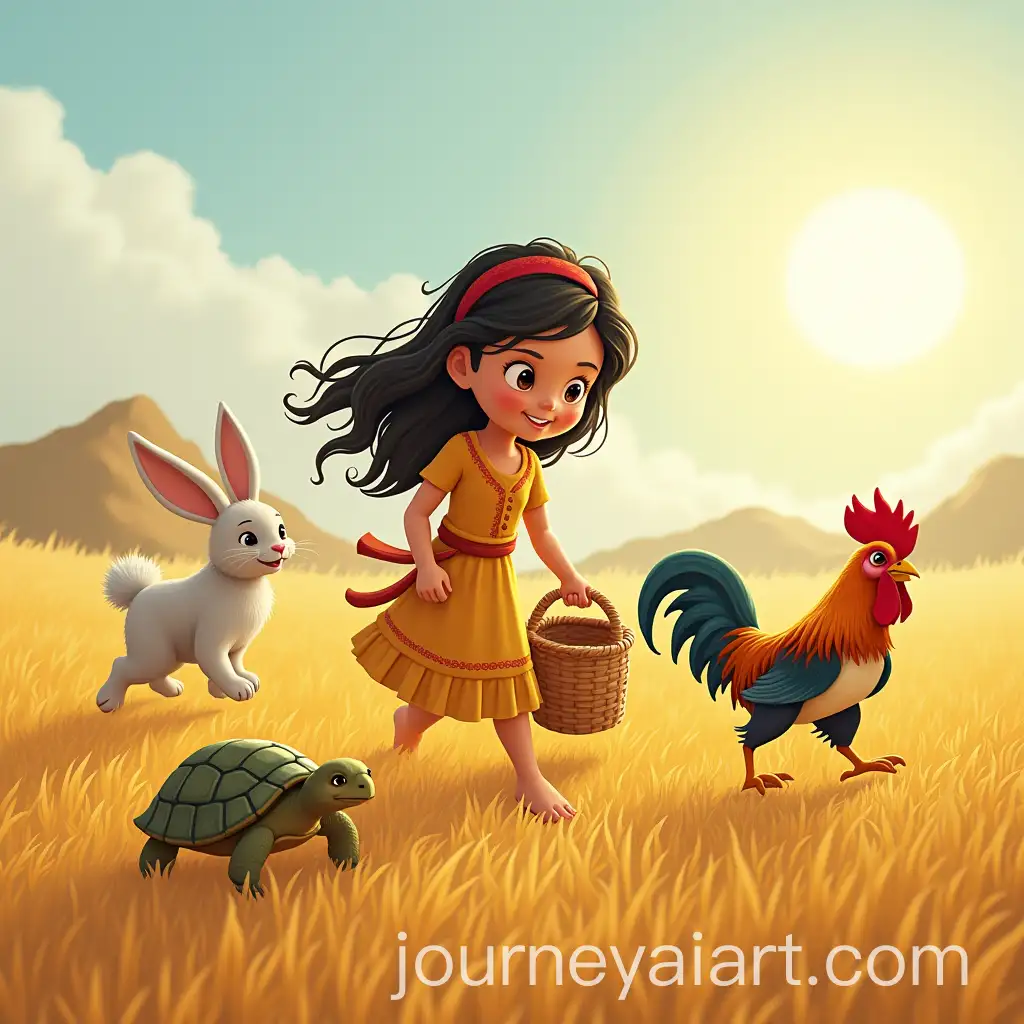 Laila-and-Her-Animal-Friends-Working-Together-in-the-Garden