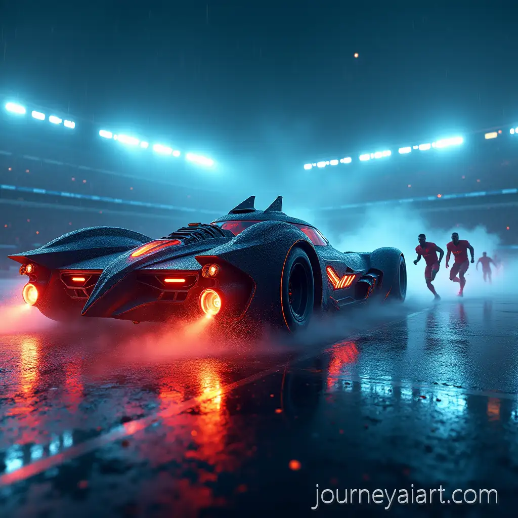 Futuristic-Football-Machine-Charging-Through-NeonLit-Cyberpunk-Stadium