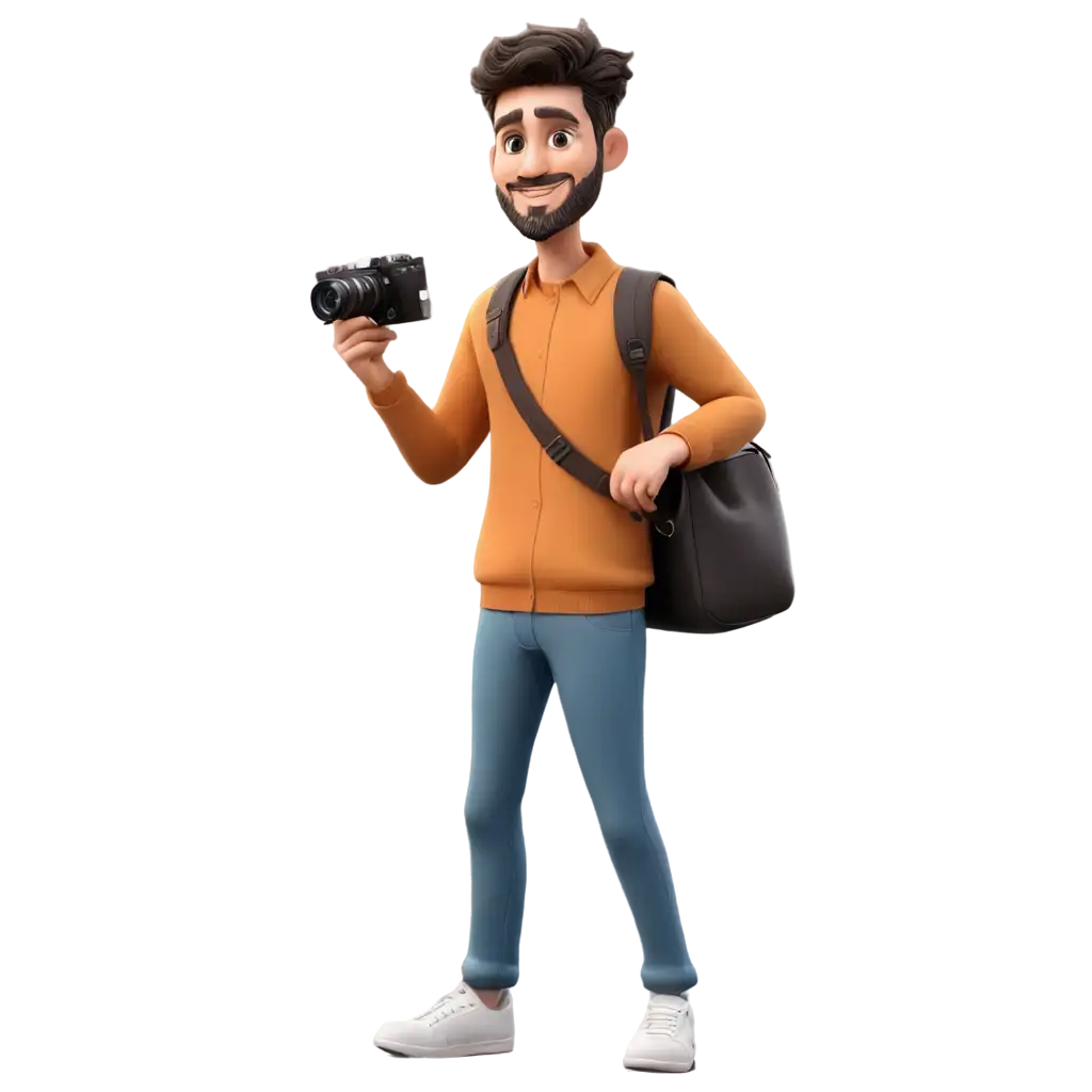 Cartoon-Man-Holding-a-Camera-HighQuality-PNG-Image