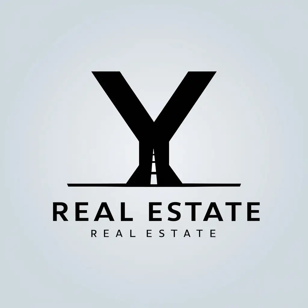 LOGO-Design-for-Real-Estate-Modern-Road-Theme-with-Clear-Background