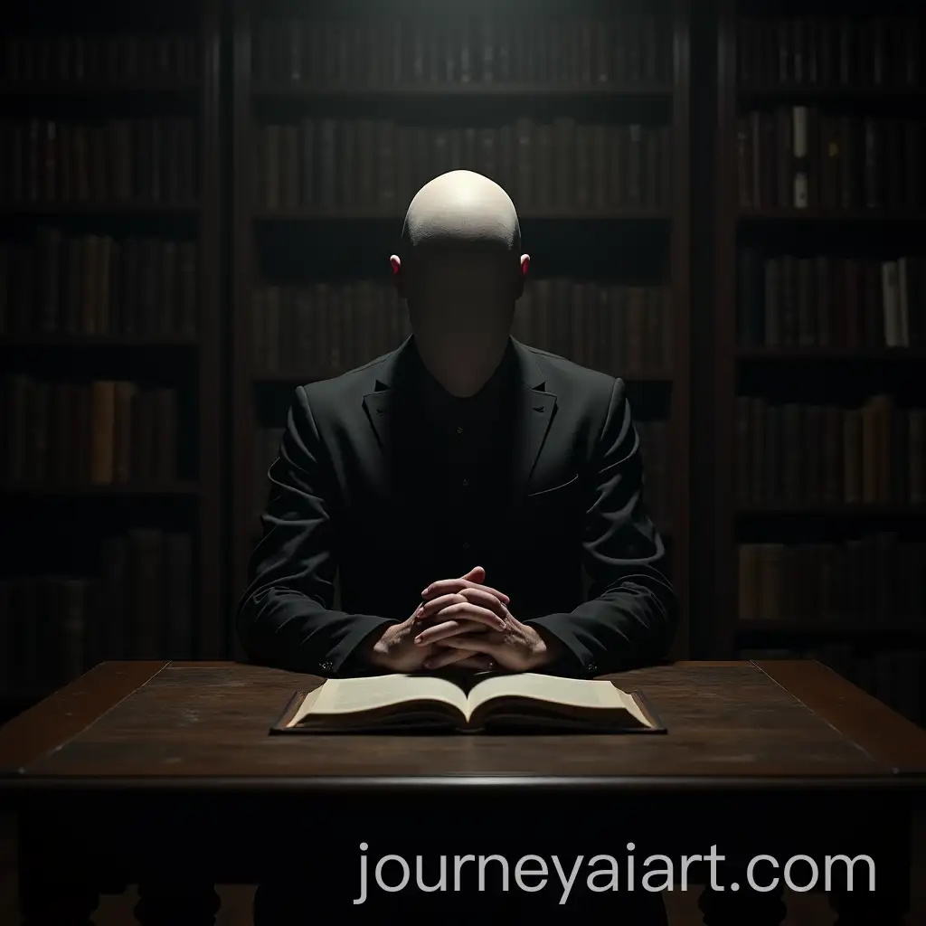 Mysterious-FacelessAI-Image-Prompt-Expansion-Man-in-Gothic-Library