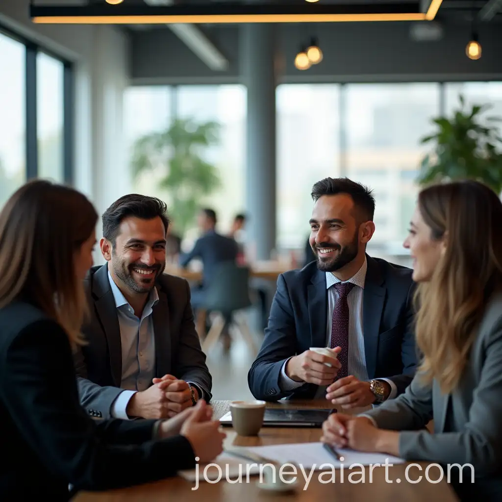 Diverse-Latin-American-Professionals-Collaborating-in-Corporate-LoungeAI-Art-Prompt-Expansion