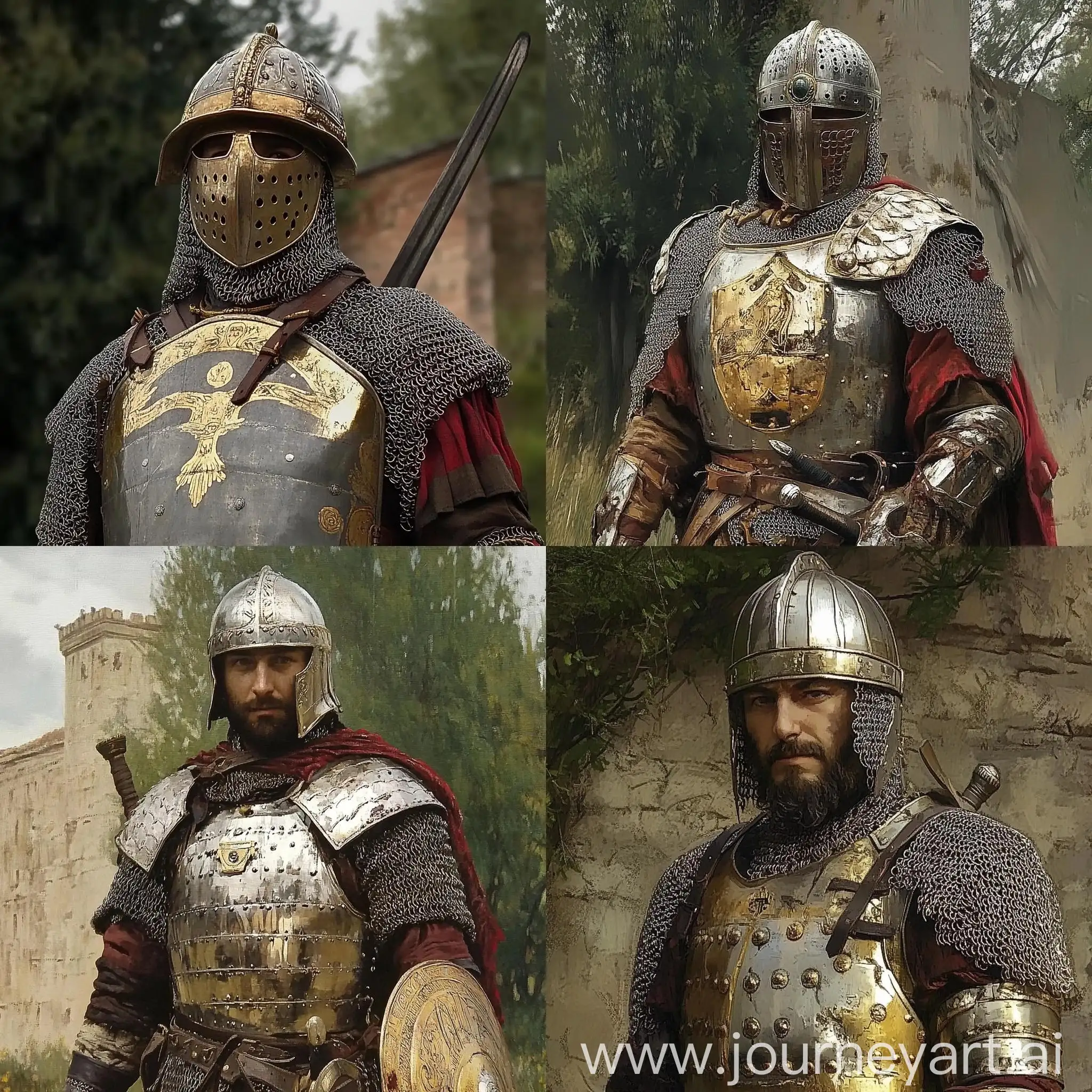 Byzantine-Soldier-in-Traditional-Armor-and-Weaponry