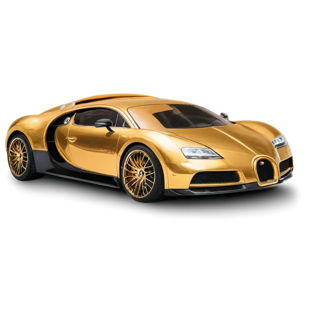 Golden-Bugatti-PNG-Image-Front-View-of-Luxury-Car-for-HighQuality-Visuals